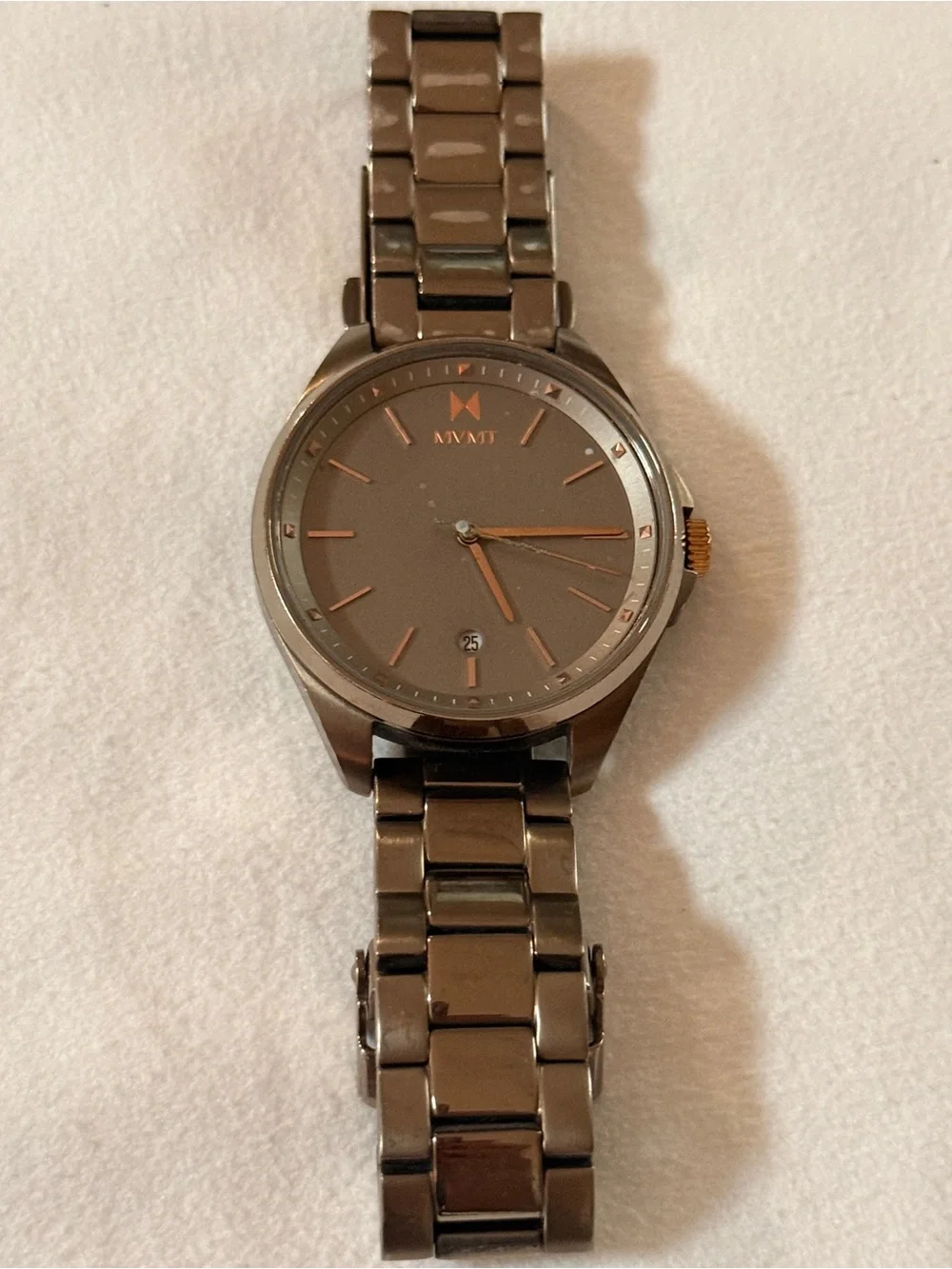 MVMT Coronada 36mm Pewter Watch Rose Gold Accents | Bloomingdales | Good con.